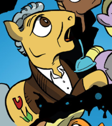 Size: 348x392 | Tagged: safe, idw, earth pony, pony, spoiler:comic, spoiler:comic20, fringe, ponified, walter bishop