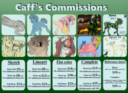 Size: 3027x2215 | Tagged: safe, oc, oc:caff, pony, arcanafox, commission, high res, price sheet, prices