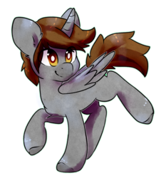 Size: 2014x2165 | Tagged: safe, artist:pomrawr, oc, oc only, alicorn, pony, alicorn oc, colored hooves, high res, horn, simple background, smiling, solo, transparent background