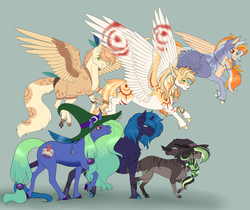 Size: 3610x3029 | Tagged: safe, artist:caff, pony, commission, good guys, group, high res