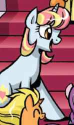 Size: 177x298 | Tagged: safe, idw, pony, unicorn, g4, spoiler:comic, spoiler:comic40, background pony, cropped, female, filly, solo focus, unnamed character, unnamed pony