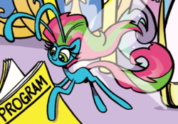 Size: 575x403 | Tagged: safe, artist:andypriceart, idw, official comic, breezie, g4, spoiler:comic, spoiler:comic61, cropped, flying, solo focus, unnamed breezie, unnamed character