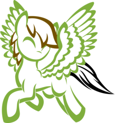 Size: 3000x3207 | Tagged: safe, artist:up1ter, oc, oc only, oc:delta hooves, pegasus, pony, commission, cute, high res, lineart, male, simple background, solo, spread wings, stallion, transparent background, vector, wings