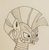 Size: 2234x2273 | Tagged: safe, artist:polar_storm, zecora, pony, zebra, g4, the cutie re-mark, blue eyes, female, high res, monochrome, partial color, simple background, sketch, solo, traditional art, white background