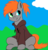 Size: 3017x3136 | Tagged: safe, artist:ambris, artist:pinkamenace, edit, oc, oc only, oc:golden lotus, pony, clothes, cute, female, heterochromia, high res, hoodie, needs more saturation, simple background, sitting, smiling, solo
