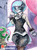 Size: 2409x3268 | Tagged: safe, artist:mashiromiku, princess luna, cat, anthro, g4, catified, furry, high res, patreon, patreon logo, princess mewna, species swap, traditional art, watercolor painting