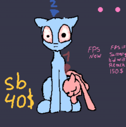 Size: 2830x2850 | Tagged: safe, artist:cornelia_nelson, pony, advertisement, animated, behaving like a cat, bloodshot eyes, commission, eye twitch, foal, gif, high res, pixel art, your character here