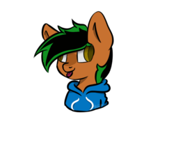 Size: 800x675 | Tagged: safe, artist:smarticals, oc, oc:patutu, earth pony, pony, clothes, cute, derp, hoodie, simple background, tongue out, transparent background