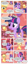 Size: 868x1942 | Tagged: safe, artist:dziadek1990, edit, edited screencap, screencap, applejack, rarity, twilight sparkle, comic:sunny day, g4, look before you sleep, book, comic, conversation, dialogue, dungeons and dragons, golden oaks library, hair curlers, library, out of character, pen and paper rpg, rpg, screencap comic, slice of life, table, tabletop game, text