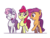 Size: 1280x960 | Tagged: safe, artist:flutterluv, apple bloom, scootaloo, sweetie belle, earth pony, pegasus, pony, unicorn, g4, cutie mark crusaders, simple background, smiling, transparent background, trio