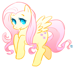 Size: 689x633 | Tagged: safe, artist:komewake, fluttershy, pegasus, pony, g4, colored pupils, cute, female, mare, shyabetes, simple background, solo, white background