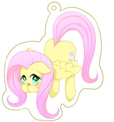 Size: 750x800 | Tagged: safe, artist:yuzuko, fluttershy, pegasus, pony, g4, blushing, butt, crying, cute, female, floppy ears, flutterbutt, mare, open mouth, plot, sad, sadorable, shyabetes, simple background, solo, white background