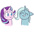 Size: 600x600 | Tagged: safe, artist:sstamps, starlight glimmer, trixie, pony, unicorn, g4, blushing, female, lesbian, ship:startrix, shipping, smiling