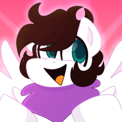 Size: 2000x2000 | Tagged: safe, artist:saveraedae, oc, oc only, oc:markey malarkey, pegasus, pony, bandana, clothes, cute, happy, high res, looking at you, ponified, smiling, solo, the mark side