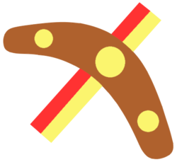 Size: 439x403 | Tagged: safe, artist:didgereethebrony, derpibooru exclusive, boomerang, cutie mark, cutie mark only, didgeridoo, musical instrument, no pony, simple, simple background, transparent background