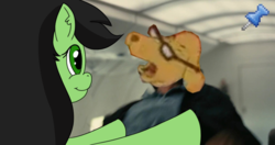 Size: 1000x528 | Tagged: safe, artist:anonymous, oc, oc:filly anon, pony, 4chan, arthur, baneposting, drawthread, female, filly, janitor, mr. morris, pushing