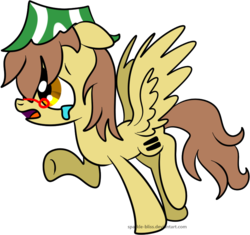 Size: 790x743 | Tagged: safe, artist:sparkle-bliss, oc, oc only, oc:ferb fletcher, pegasus, pony, crying, equal cutie mark, equalized, solo