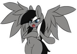 Size: 904x639 | Tagged: safe, artist:psicarii, oc, oc only, oc:blake breeze, pegasus, pony, bipedal, female, mare, rule 63, simple background, solo, transparent background