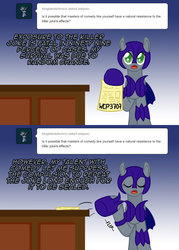 Size: 1148x1600 | Tagged: safe, artist:ladyanidraws, oc, oc:pun, pony, ask pun, agent 707, armor, ask, comic, night guard armor, paper, solo