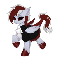 Size: 1200x1200 | Tagged: safe, artist:blue_enchantress, oc, oc only, oc:fallen thought, pegasus, pony, 2020 community collab, derpibooru community collaboration, clothes, female, hoof shoes, simple background, slit pupils, solo, transparent background, wings