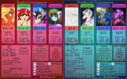 Size: 3500x2177 | Tagged: safe, artist:airfly-pony, pony, advertisement, commission info, high res, price sheet
