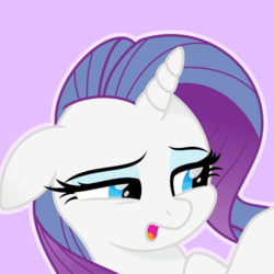 Size: 500x500 | Tagged: safe, artist:reapir, rarity, pony, g4, my little pony: the movie, bust, female, mare, movie accurate, open mouth, solo