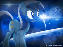 Size: 1600x1200 | Tagged: safe, artist:bastbrushie, minuette, pony, g4, space