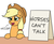 Size: 1100x900 | Tagged: safe, artist:mkogwheel edits, edit, applejack, earth pony, pony, g4, applejack's hat, applejack's sign, captain obvious, cowboy hat, cute, female, hat, horse noises, horses doing horse things, jackabetes, mare, meme, neigh, reality ensues, sign, solo, subverted meme, technically correct