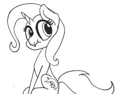Size: 640x491 | Tagged: safe, artist:ewoudcponies, trixie, pony, unicorn, g4, black and white, female, grayscale, monochrome, sketch, solo, traditional art