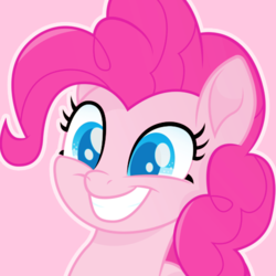 Size: 500x500 | Tagged: safe, artist:reapir, pinkie pie, earth pony, pony, g4, my little pony: the movie, bust, female, grin, mare, movie accurate, smiling, solo