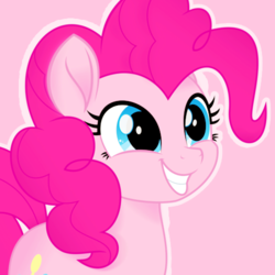 Size: 500x500 | Tagged: safe, artist:reapir, pinkie pie, earth pony, pony, g4, my little pony: the movie, female, grin, mare, movie accurate, smiling, solo