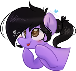 Size: 954x897 | Tagged: safe, artist:llyly, oc, oc:quilly ink, pegasus, pony, blushing, female, simple background, tongue out, transparent background, uwu