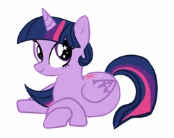 Size: 920x727 | Tagged: safe, artist:zoruaawesome, twilight sparkle, alicorn, pony, g4, cute, female, mare, prone, simple background, solo, starry eyes, twiabetes, twilight sparkle (alicorn), white background, wingding eyes