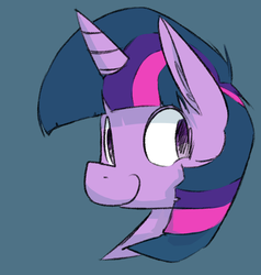 Size: 1029x1081 | Tagged: safe, artist:martinhello, twilight sparkle, pony, g4, blue background, bust, cute, female, mare, portrait, simple background, smiling, solo, twiabetes