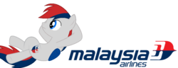Size: 892x342 | Tagged: safe, artist:ponyrailartist, oc, oc only, oc:malaysiaairlines, pegasus, pony, airline, female, mare, pegasus oc, show accurate, simple background, solo, transparent background
