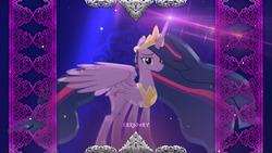 Size: 2048x1152 | Tagged: safe, artist:herdpony, edit, twilight sparkle, alicorn, pony, g4, the last problem, big crown thingy 2.0, end of ponies, lens flare, malaysia, older, older twilight, older twilight sparkle (alicorn), ornament, photoshop, princess twilight 2.0, solo, thank you for the memories, the end, the end is neigh, twilight sparkle (alicorn), vector
