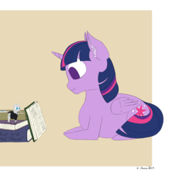 Size: 1000x1000 | Tagged: safe, artist:shoophoerse, twilight sparkle, alicorn, pony, g4, book, business suit, clothes, female, reading, solo, suit, twilight sparkle (alicorn)