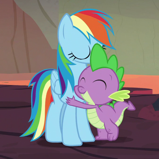 #2203694 - safe, screencap, rainbow dash, spike, dragon, pegasus, pony ...