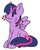 Size: 1558x1972 | Tagged: safe, artist:noxi1_48, twilight sparkle, alicorn, pony, g4, :3, candy, candy cane, christmas, commission, dot eyes, food, happy, hat, holiday, santa hat, simple background, solo, sugar cane, twilight sparkle (alicorn), white background, your character here