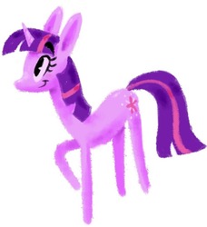 Size: 676x742 | Tagged: safe, artist:littmosa, twilight sparkle, pony, unicorn, g4, cute, female, simple background, smiling, solo, white background