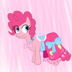 Size: 800x800 | Tagged: safe, artist:sober-berry-punch, pinkie pie, earth pony, pony, g4, clothes, dignified wear, dress, female, gala dress, solo