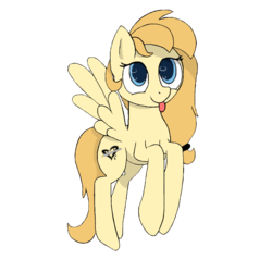 Size: 1000x1000 | Tagged: safe, artist:moon-litskies, oc, oc only, oc:inkjoy, pegasus, pony, 2020 community collab, derpibooru community collaboration, :p, female, flying, simple background, solo, tongue out, transparent background