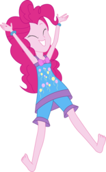 Size: 6208x9988 | Tagged: safe, artist:marcorulezzz, pinkie pie, equestria girls, equestria girls specials, g4, my little pony equestria girls: better together, my little pony equestria girls: sunset's backstage pass, barefoot, clothes, feet, female, pajamas, simple background, solo, transparent background