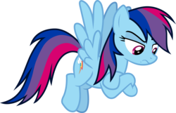 Size: 2129x1375 | Tagged: safe, artist:frownfactory, edit, rainbow dash, pegasus, pony, g4, the washouts (episode), .svg available, annoyed, bisexual pride flag, crossed arms, crossed hooves, cutie mark, female, flying, frown, mare, pride, rainbow dash is not amused, raised eyebrow, recolor, simple background, solo, svg, transparent background, unamused, vector, wings