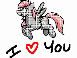 Size: 256x192 | Tagged: safe, artist:longmuzzlepony, derpy hooves, pegasus, pony, g4, 2013, abstract, animated, bandana, cute, derp face, derpabetes, flipnote studio, flying, food, frame by frame, grin, guitar, heart, hug, keyboard, muffin, music, musical instrument, parry gripp, simple background, smiling, sound, stars, webm, white background