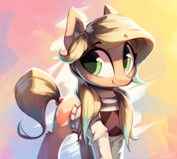 Size: 2100x1882 | Tagged: safe, artist:kaleido-art, oc, oc only, oc:mina, earth pony, pony, clothes, cute, female, looking at you, mare, solo