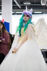 Size: 1440x2160 | Tagged: safe, princess celestia, human, g4, 2019, clothes, cosplay, costume, derpfest, irl, irl human, photo