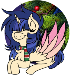 Size: 788x840 | Tagged: safe, artist:cosmic-wonders, oc, oc only, oc:starling sentry, alicorn, pony, clothes, female, mare, offspring, parent:flash sentry, parent:twilight sparkle, parents:flashlight, prone, scarf, solo