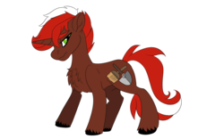 Size: 1920x1200 | Tagged: safe, artist:brainiac, derpibooru exclusive, oc, oc only, oc:rocky twist, earth pony, pony, 2020 community collab, derpibooru community collaboration, chest fluff, male, simple background, solo, transparent background