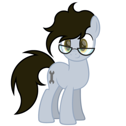 Size: 2400x2400 | Tagged: safe, artist:ponkus, oc, oc only, oc:wrench turner, earth pony, pony, 2020 community collab, derpibooru community collaboration, base used, high res, male, simple background, solo, stallion, transparent background